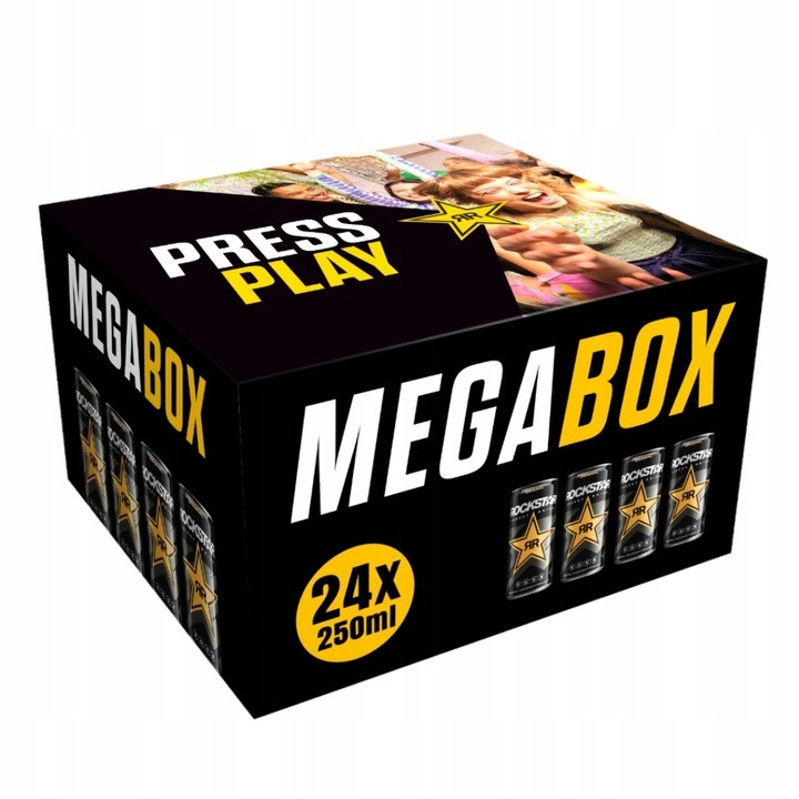 Sycený nápoj Rockstar 250 ml sada 24 kusů