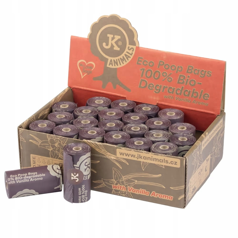 Box 24 rolek Vanilkové biologicky rozložitelné sáčky na psí exkrementy Jk Animals