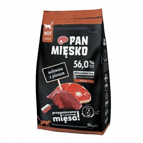 Pan Mięsko Hypoalergenní krmivo pro kočky Hovězí 10kg