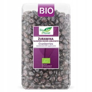 Brusinky Slazené Bio Jablečnou Šťávou 1 kg Bio Planet