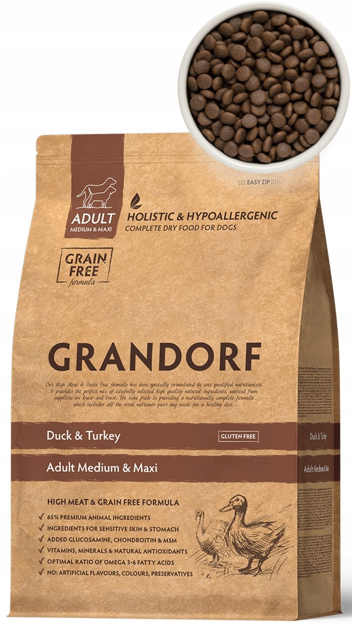 Grandorf Duck Turkey Adult Medium Maxi Breed 3 kg Dárek