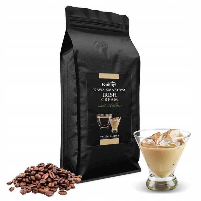 Tommy Cafe Káva Chutná Zrnková 100% Arabica Irish Cream 1kg