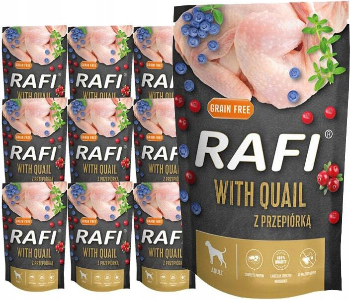 Krmivo mokré pro psy Rafi Dolina Noteci křepelka 10x500g