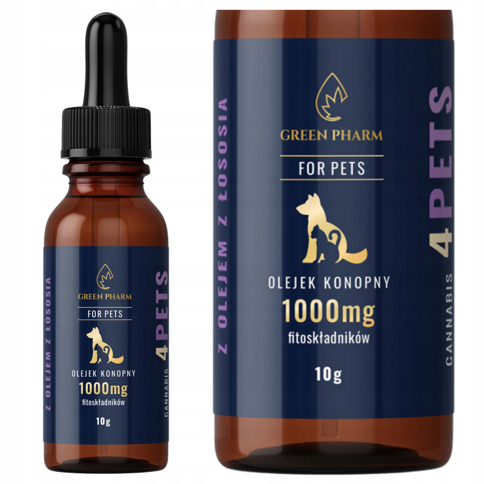 Cbd Konopný olej 10% Pro psa 1000mg 11ml Veterinární Bez Thc