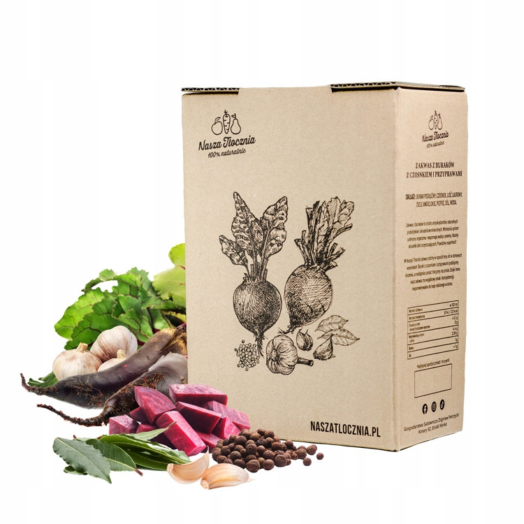 Nasza tłocznia Kvásek z červené řepy s česnekem a kořením 3l