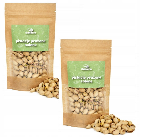 Sada 2x 1kg Pistácie pražené solené Premium velké Usa lahodné Bakamo