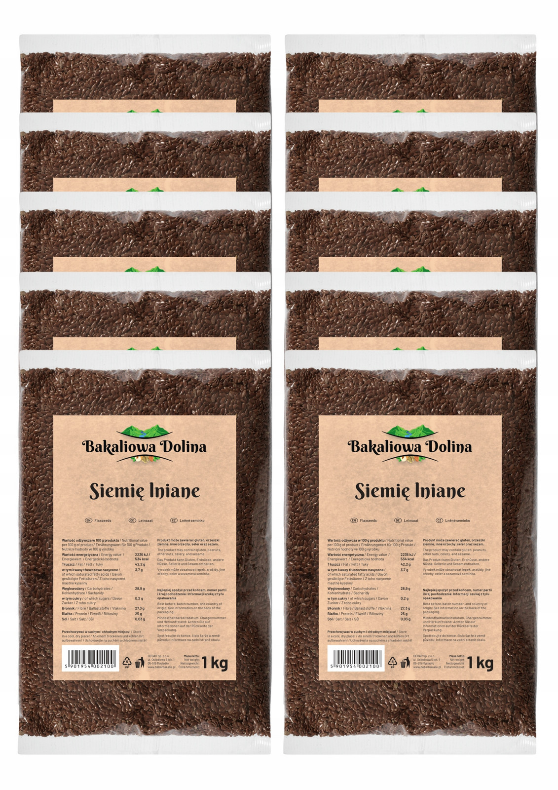 Lněné Semínko Hnědé 10 Kg Přírodní Zrno Čistá Prémiová Lněná Semínka