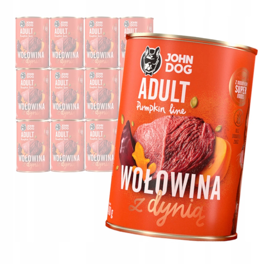 John Dog Hovězí S Dýní Krmivo Pro Psy 12x400g