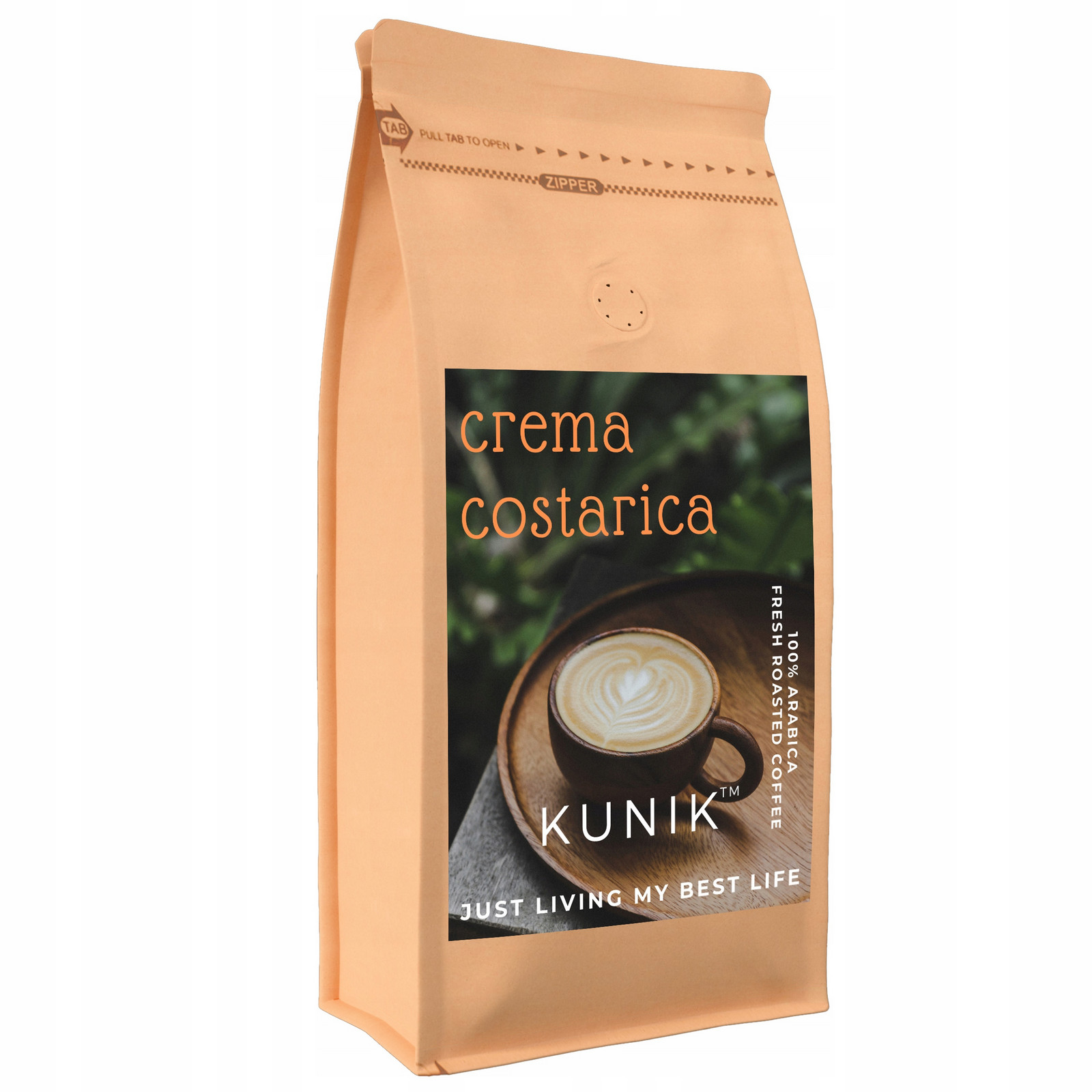Káva zrnková 1kg Čerstvě Pražená 100% Arabica Crema Costarica Kostarika