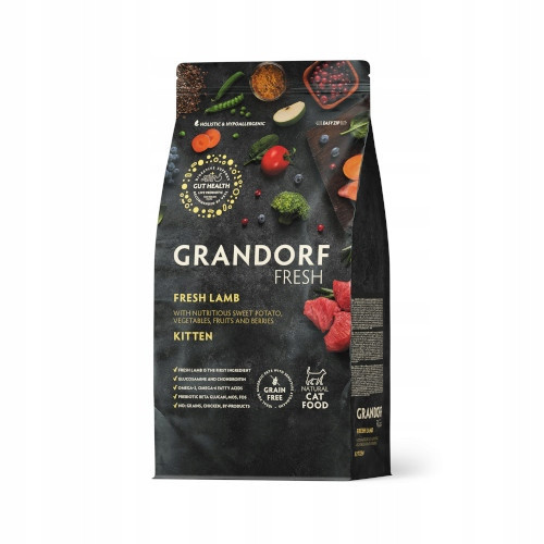 Grandorf Cat Fresh Kitten Jehněčí 2kg