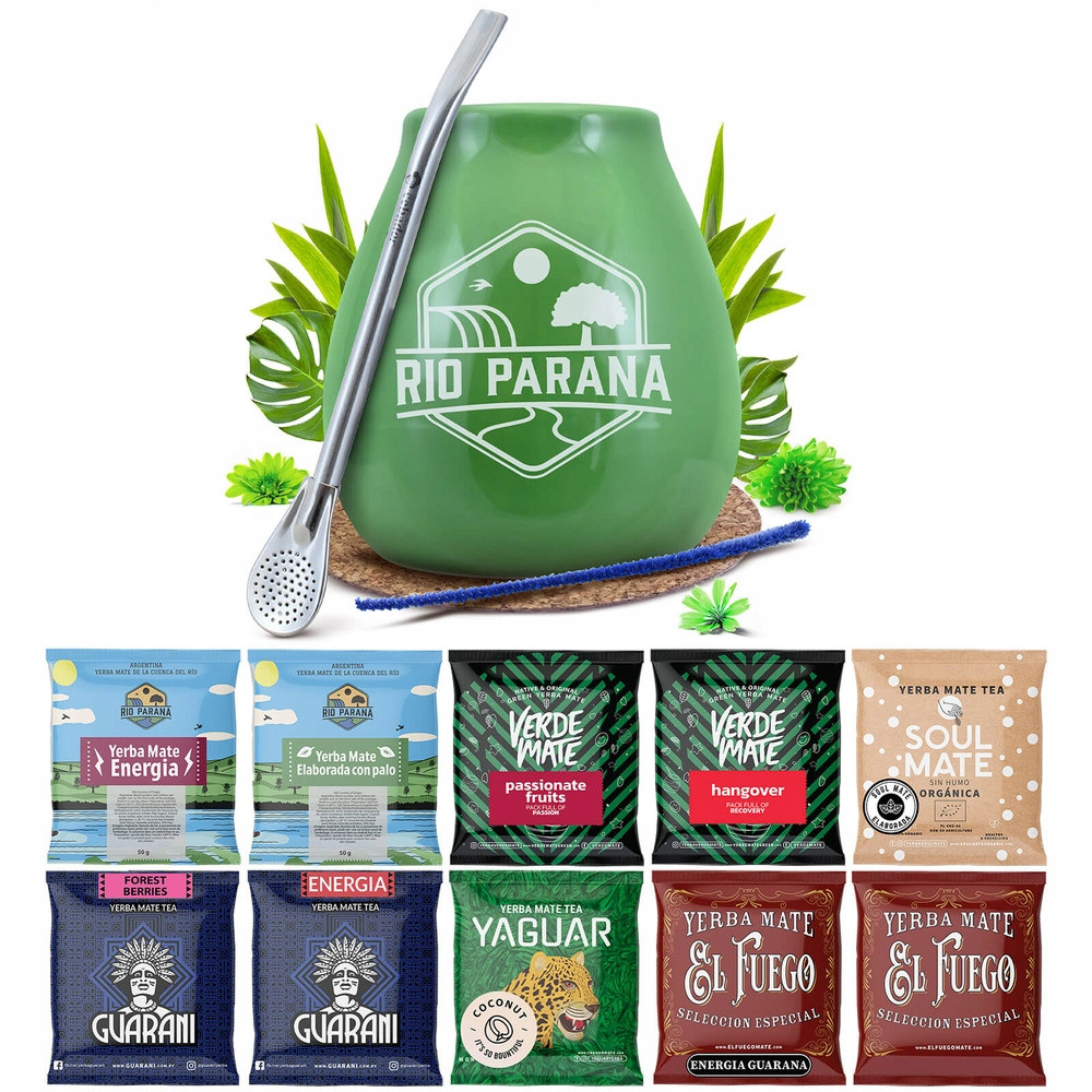 Startovací sada Yerba Mate tykev bombilla 10x50g
