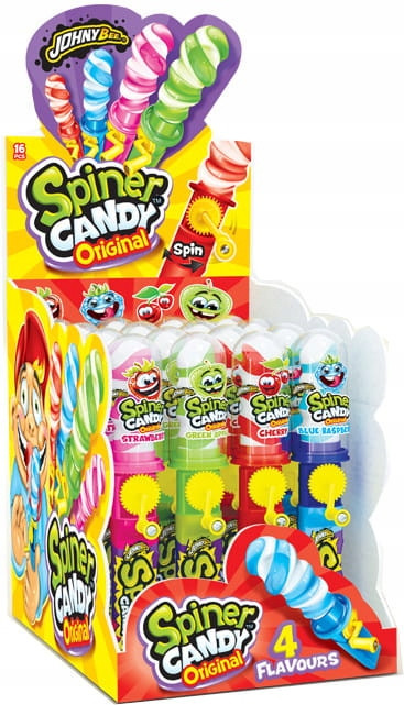 Johny Bee Lízátka Spiner Candy mix chutí 16 ks x 23 g 368 g