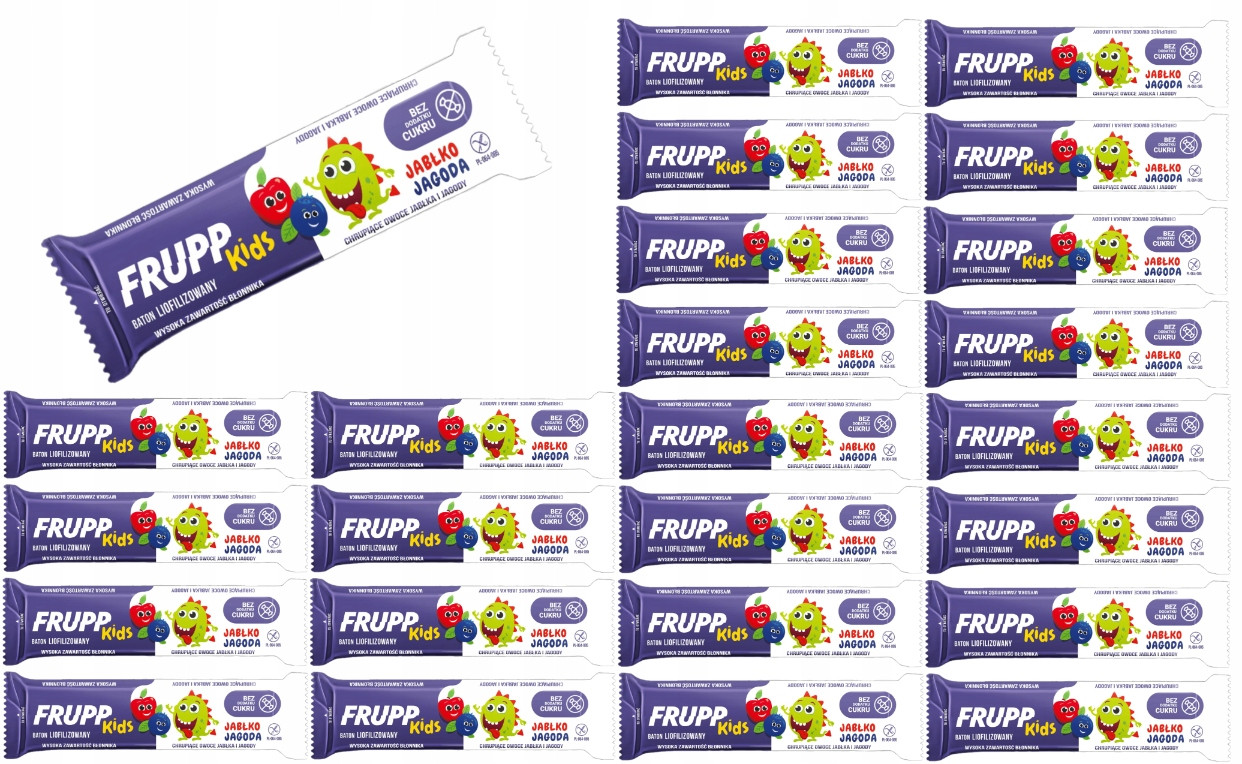 25x Frupp tyčinka lyofilizované bobule jablko 9g