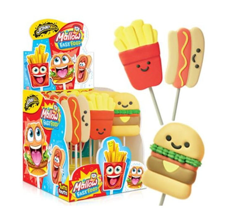Lízátko Johny Bee Mallow Fast Food Tutti Frutti 18 x 35g 630 g