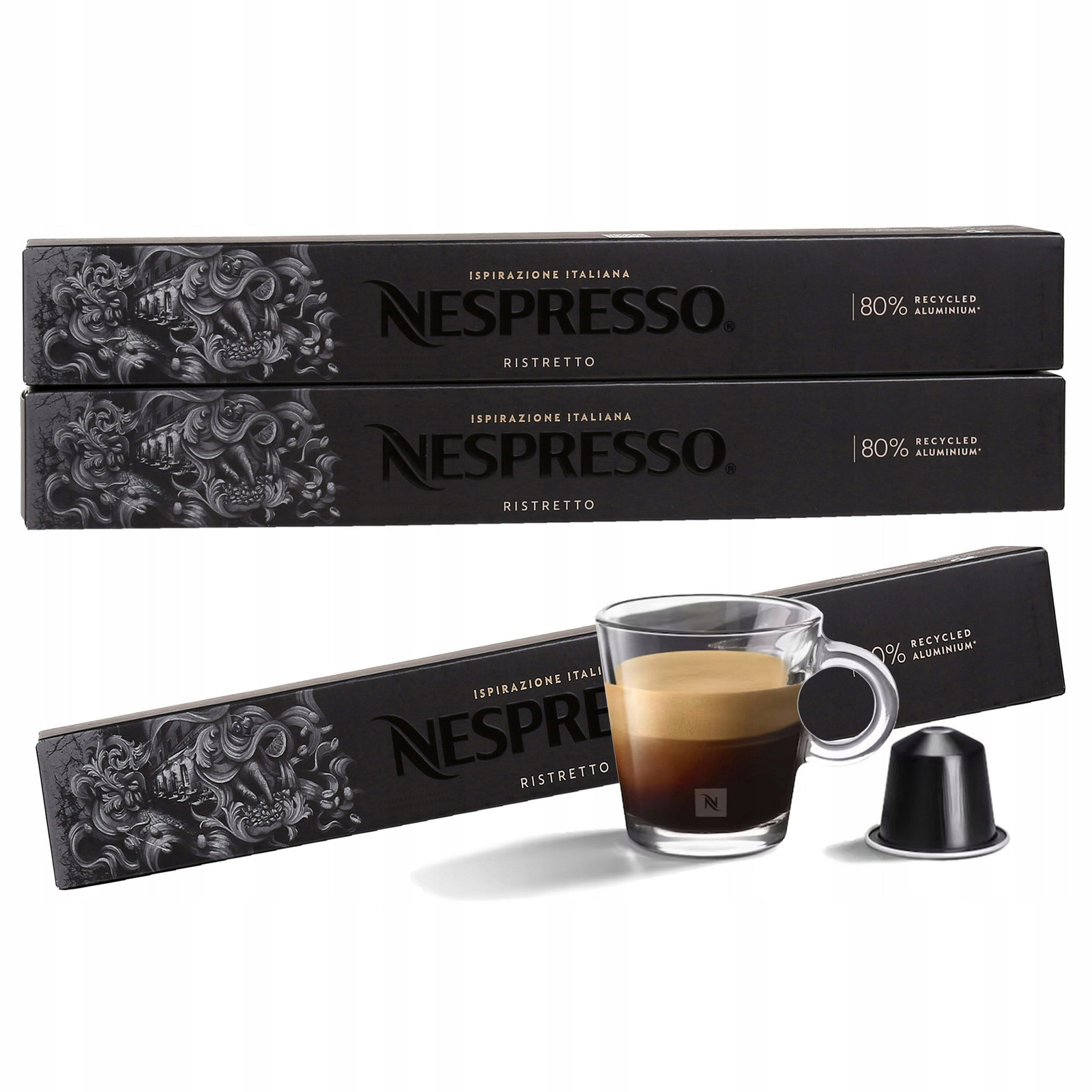 Káva v kapslích s příchutí Ispirazione Ristretto Italiano Nespresso 30 ks