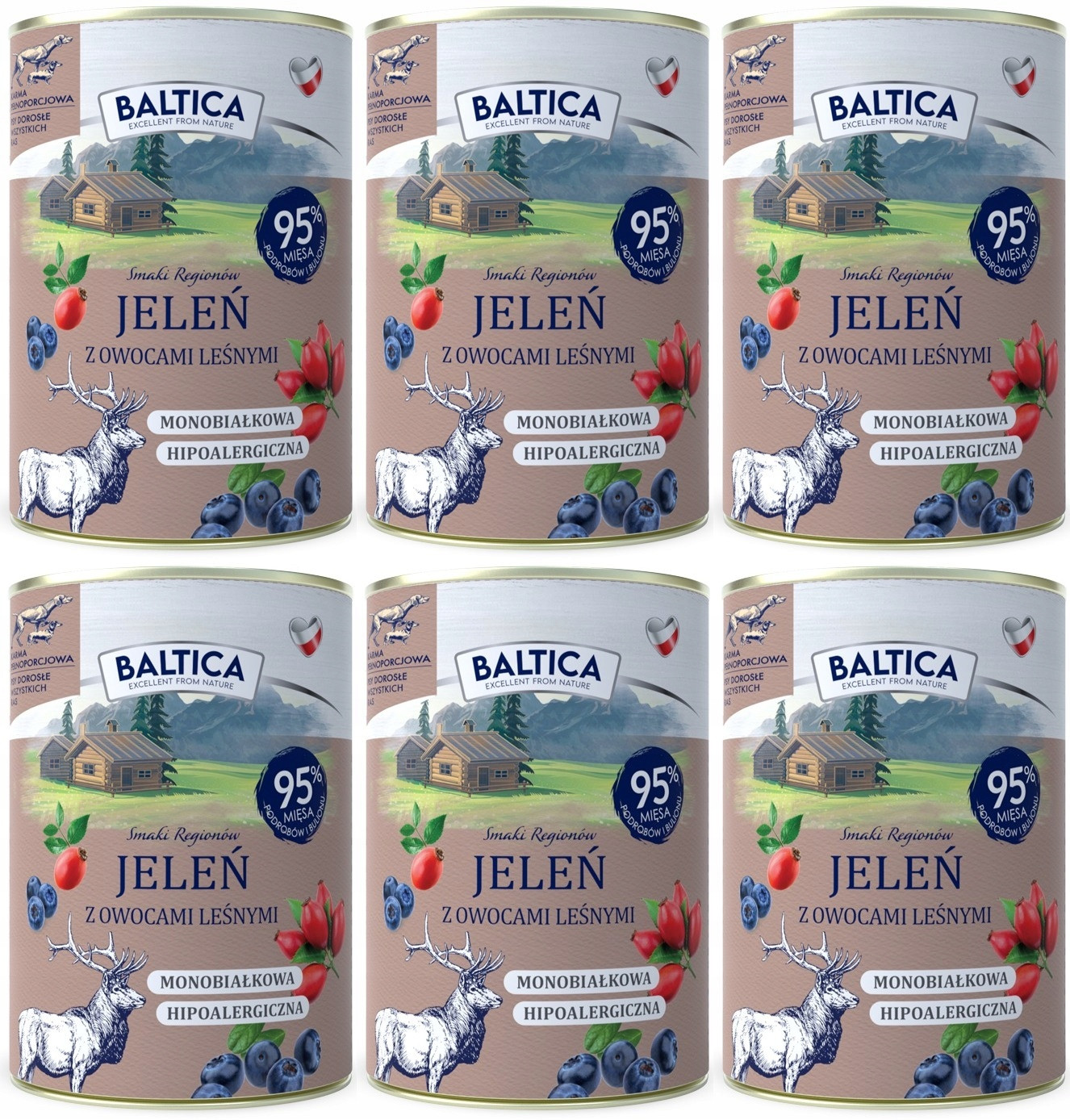 Baltica Mono Jelen s lesním ovocem 12 x 400 g