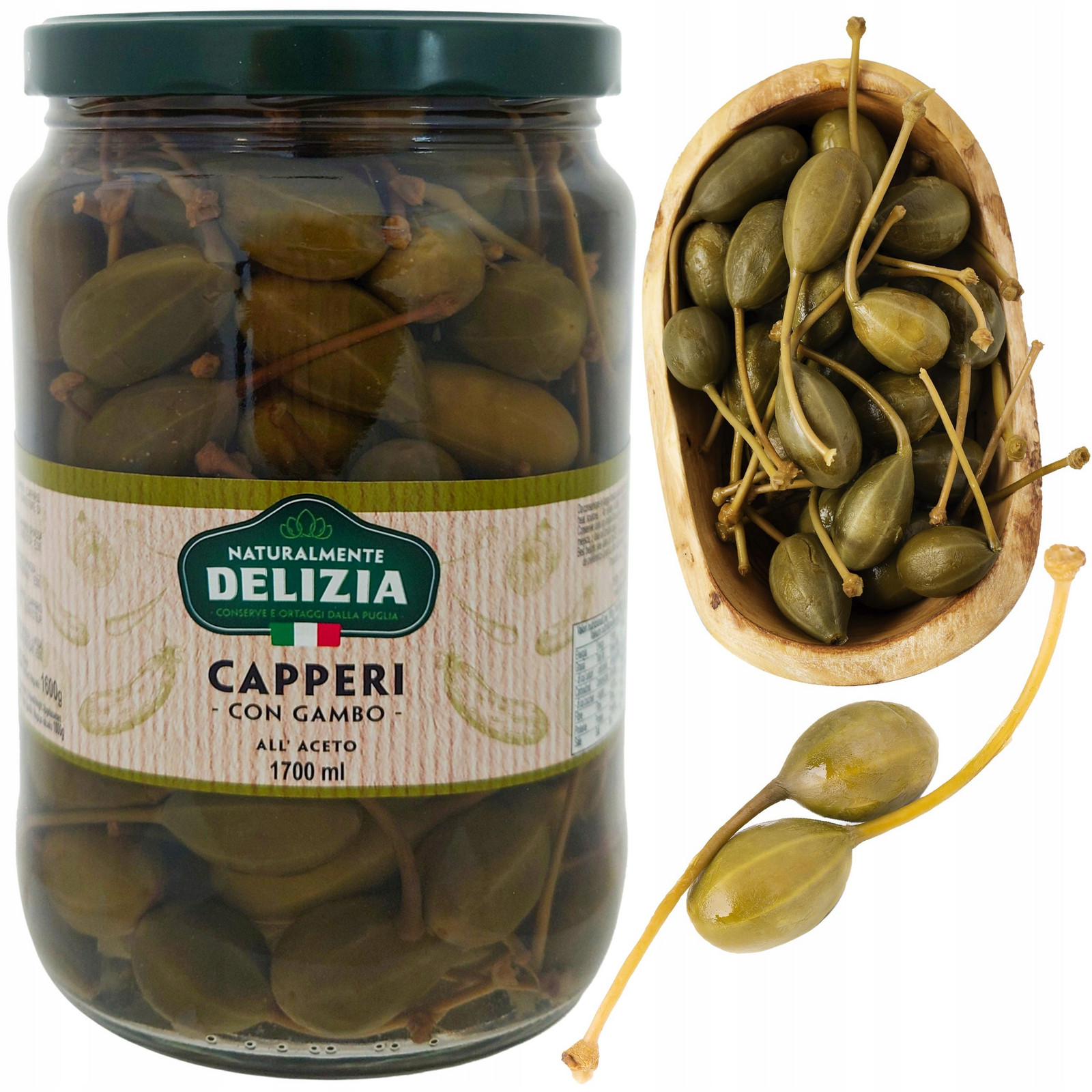 Kapary stonkem 1700ml V Octě Delizia