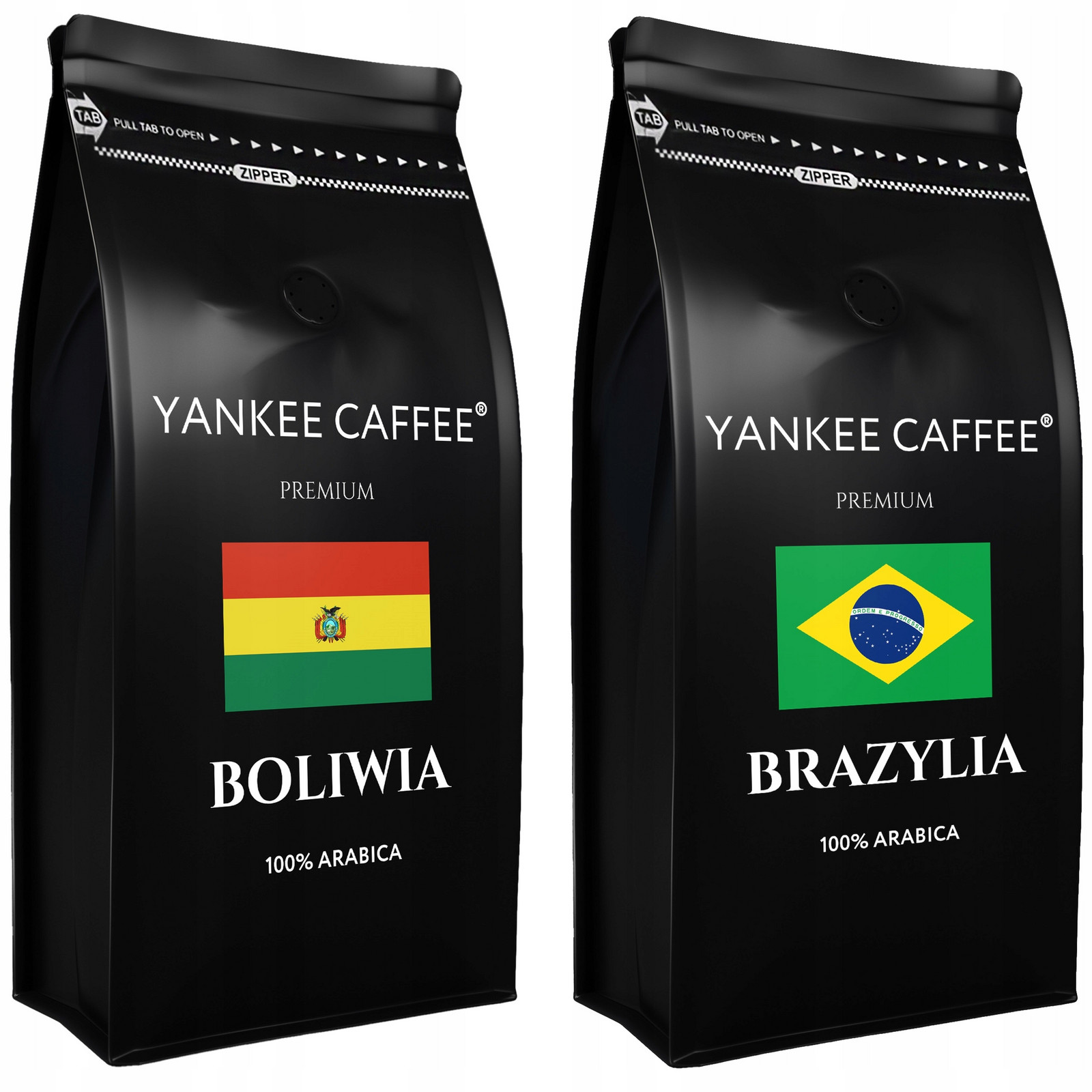 Káva zrnková Čerstvě pražená Sada 2x1kg z různých zemí Yankee Caffee