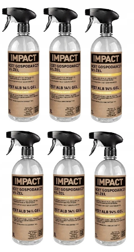 4xOCET V Koncentrovaném Gelu 14% Ocet 1L Multifunkční Čištění