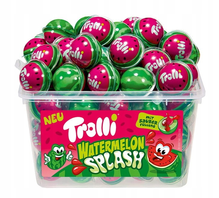 Trolli Watermelon Splash želé melouny v dóze 60 ks