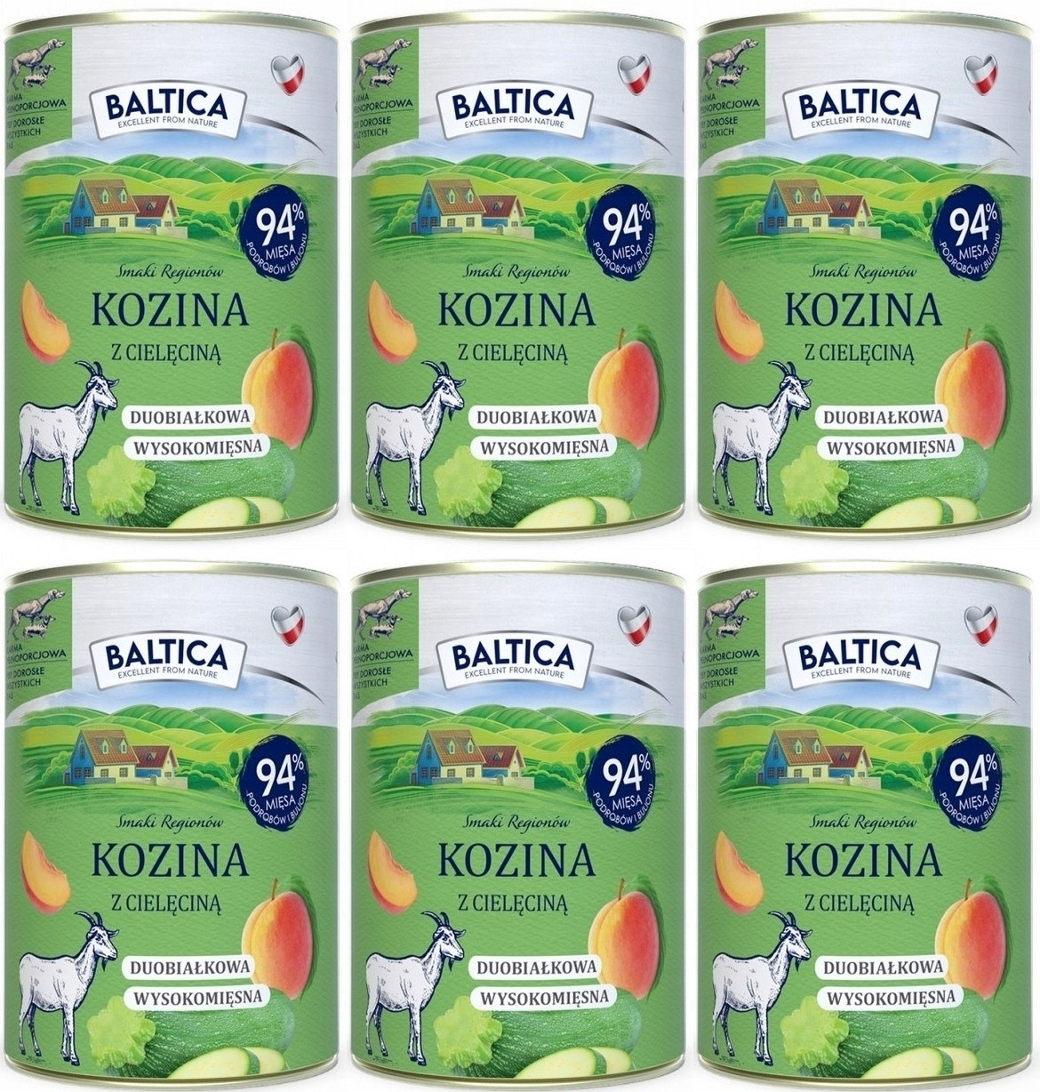 Baltica Kozina s telecím masem 12 x 400 g