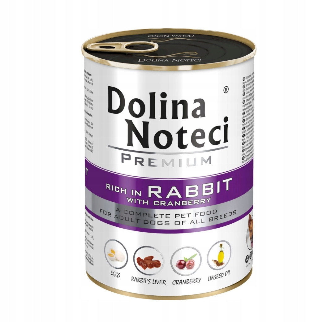Dolina Noteci Premium Rabbit Králík s brusinkami 18x400g pro všechna plemena