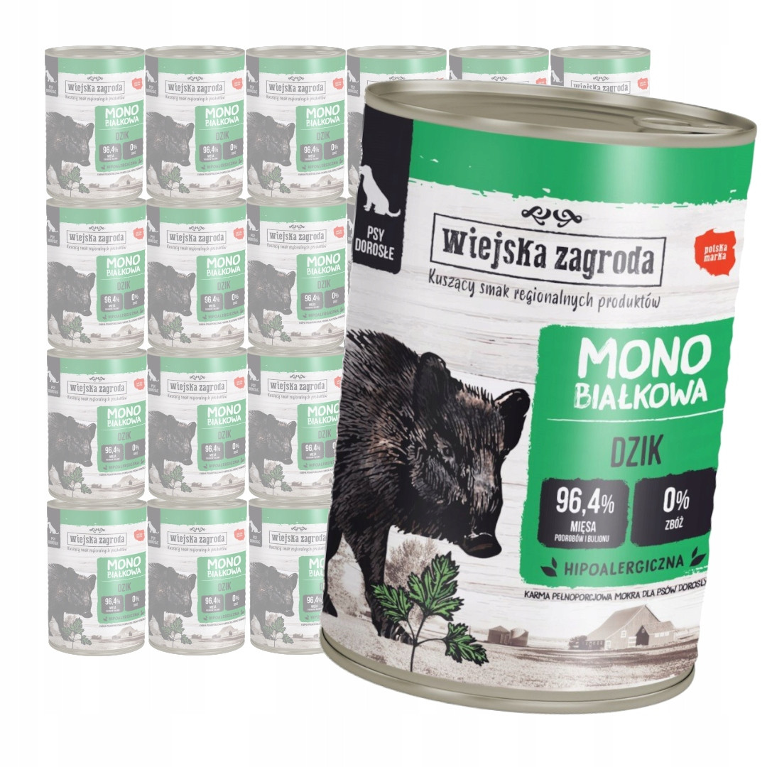 Wiejska Zagroda Monoproteinové Krmivo Mokré Pro Psa Zvěřina 12x400g
