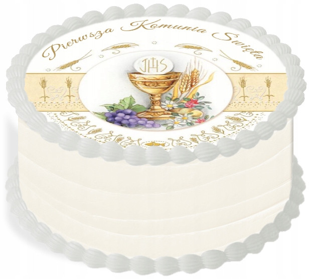 oplatek na dort 14 cm První Svaté Přijímání Svaté Ihs
