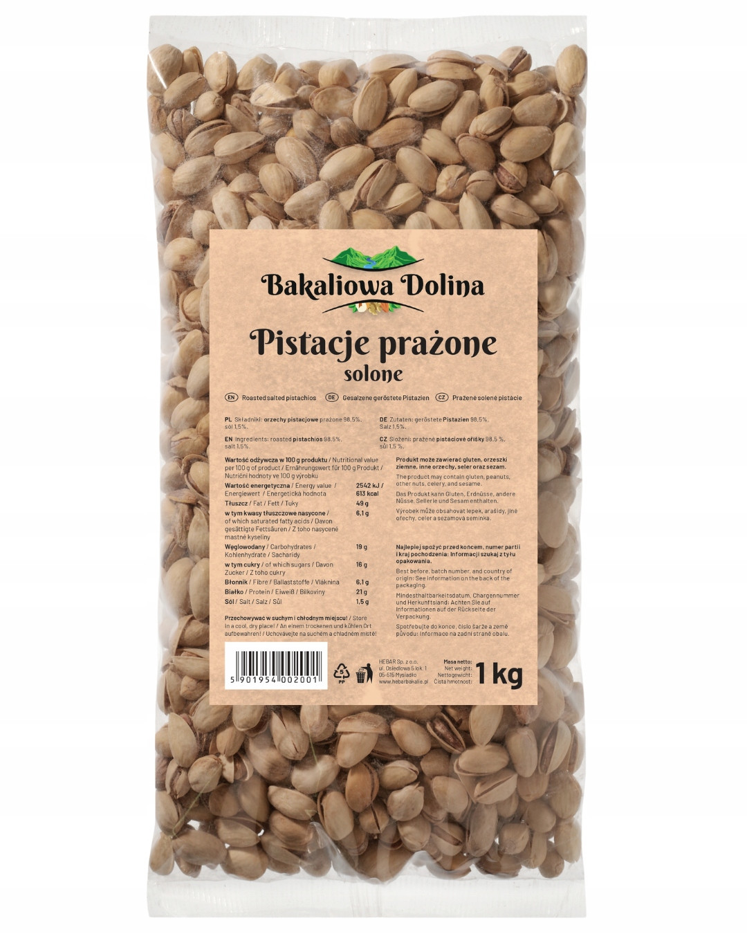 Pistácie Pražené Solené Set 2000G 2 Kg 2 x 1 Kg Čerstvé Přírodní Lahodné