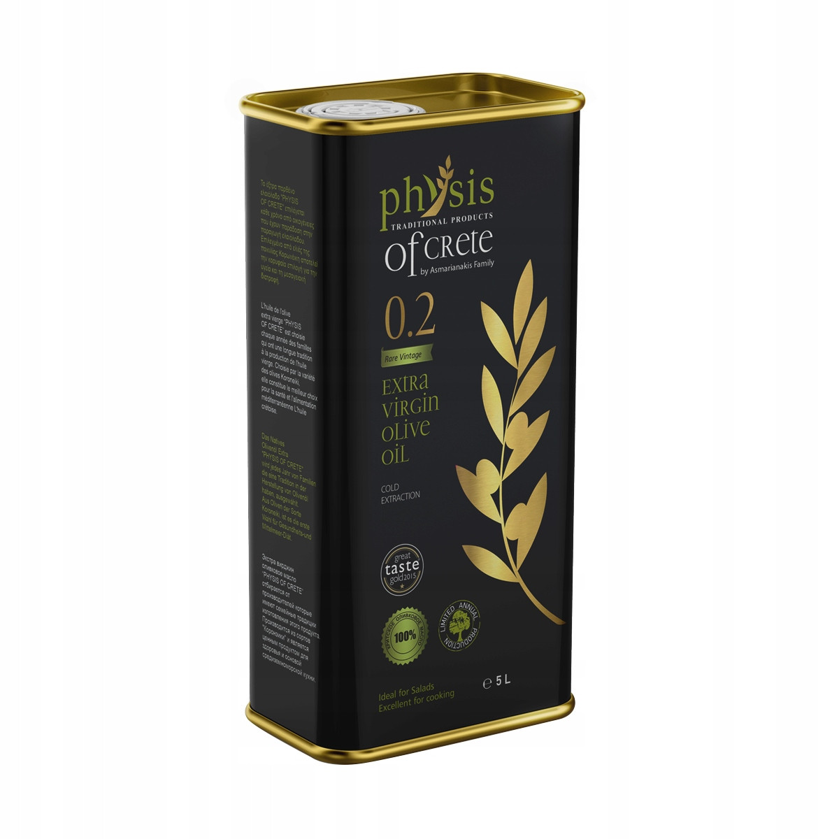 Extra panenský olivový olej Physis of Crete 0,2% kyselost 5L sklizeň 2025