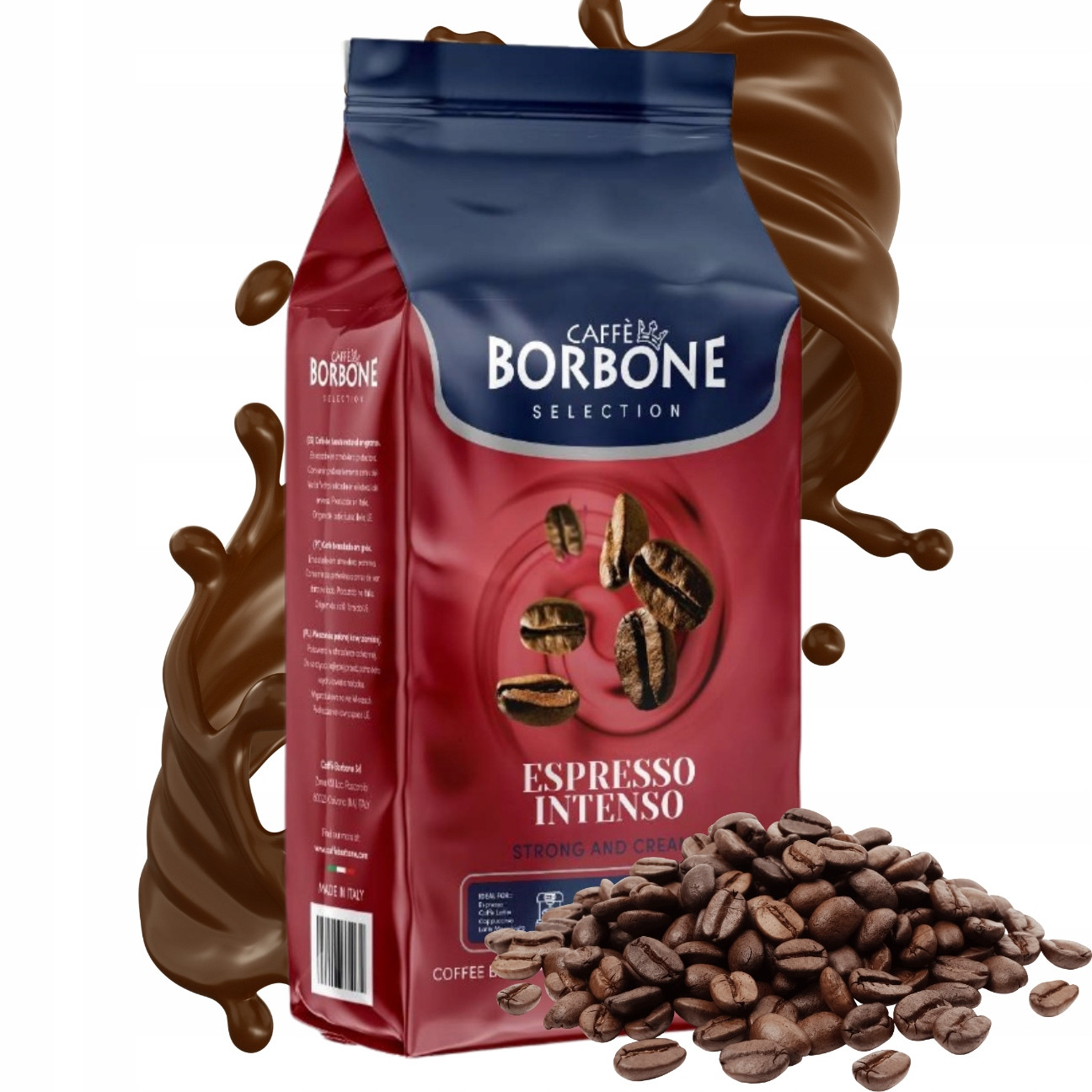 Káva zrnková Borbone Espresso Intenso 1000g s vysokým obsahem kofeinu
