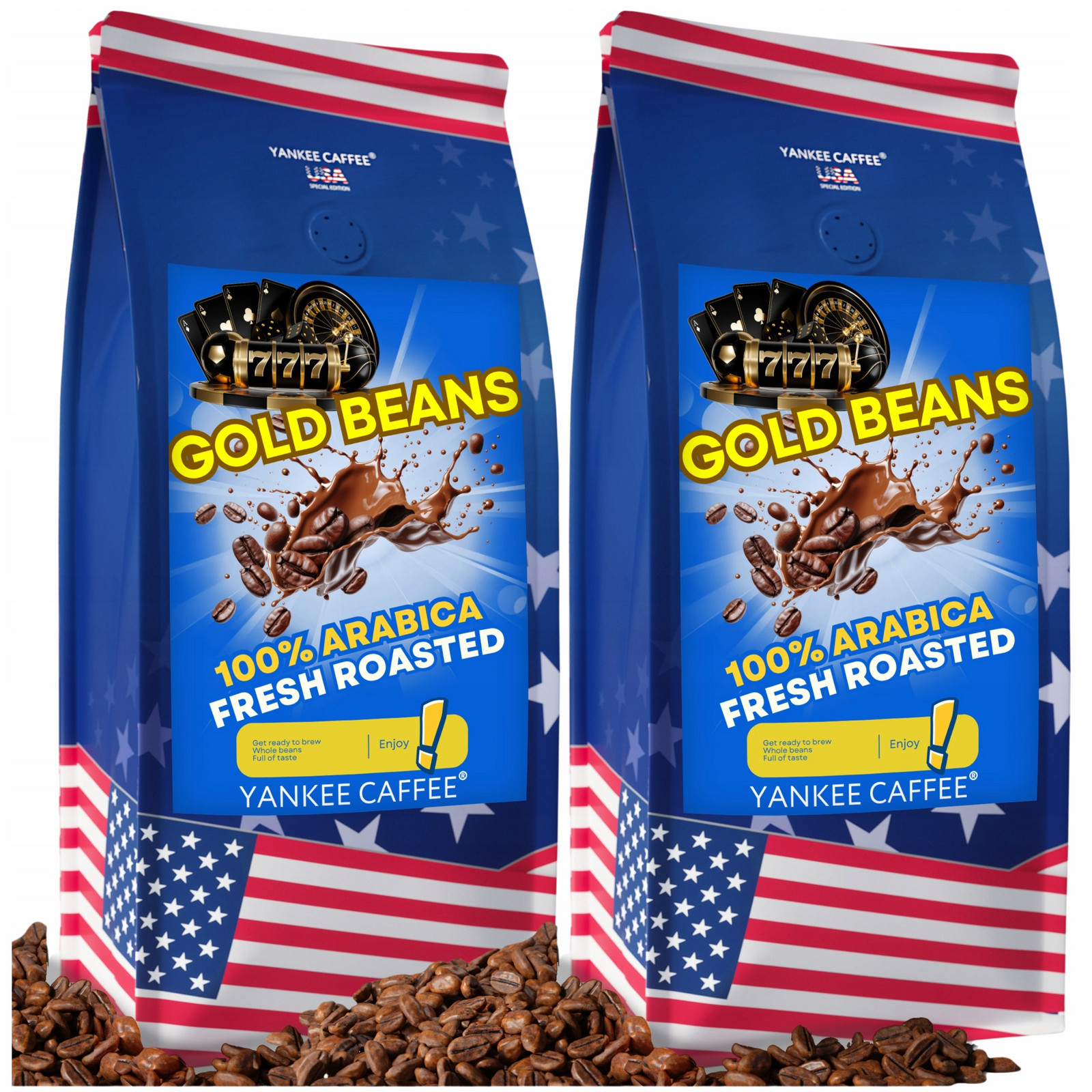 Káva zrnková do kávovaru 1kg Čerstvě pražená 100% Arabica Gold Beans