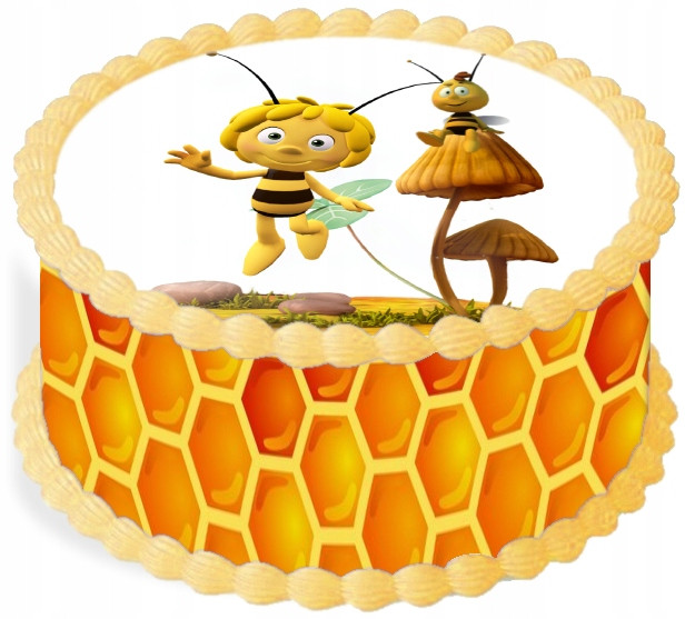 oplatek na dort 14 cm Včelka Mája Narozeniny