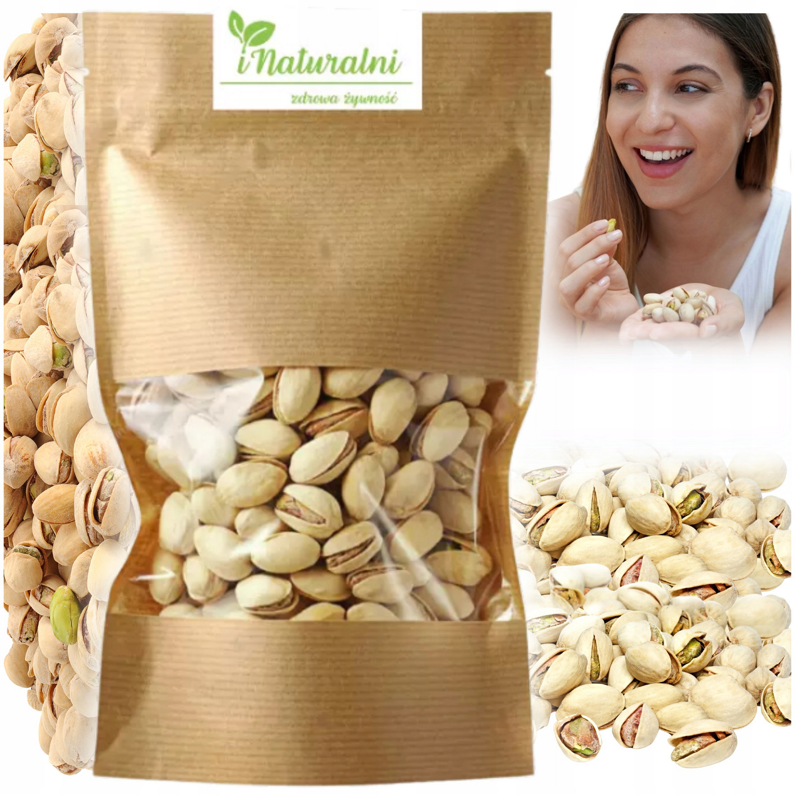 Pistácie Pražené Solené 1kg Přírodní Velké Čerstvé Ořechy Pistácie 1000g