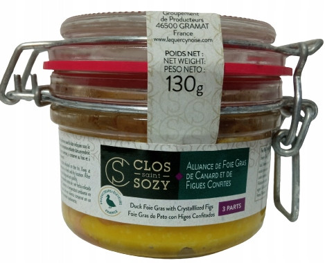 Foie Gras kachní s kandovanými fíky 130G.