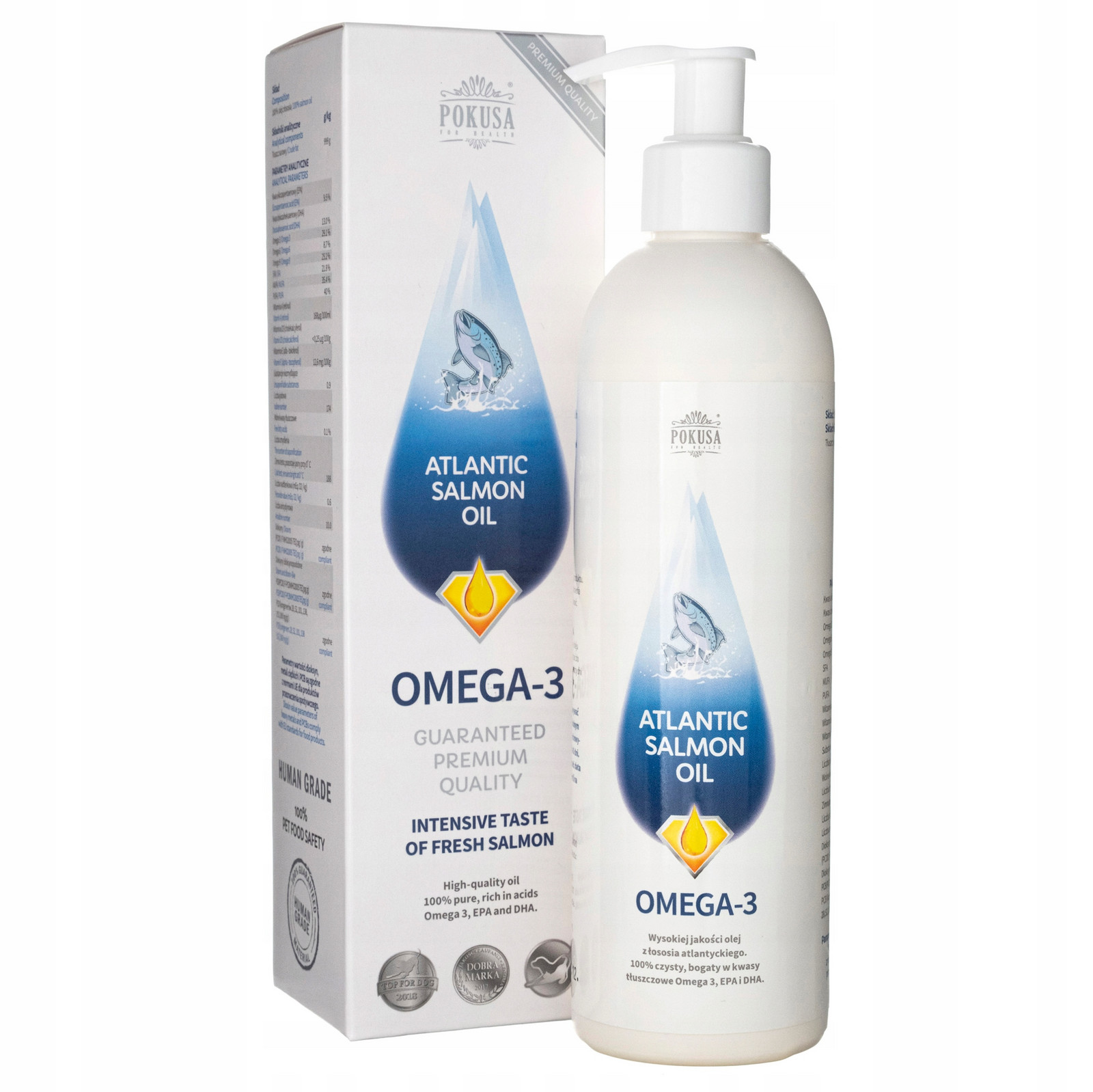 Lososový olej Mastné kyseliny pro psa Kočka 300ml