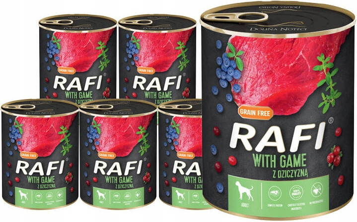 Krmivo mokré pro psy Rafi Dolina Noteci zvěřina 12x800g