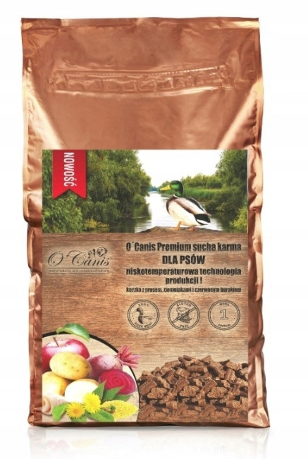 Suché krmivo pro psy O'Canis Premium kachna 1,5 kg, zimomřivá