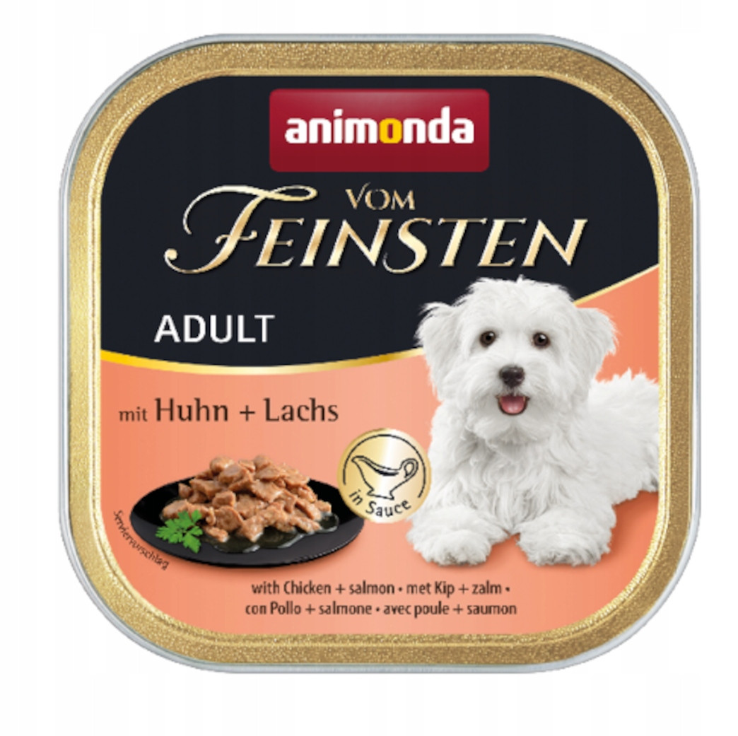 Animonda Vom Feinsten Kuřecí losos v omáčce 12x150g Masové kousky