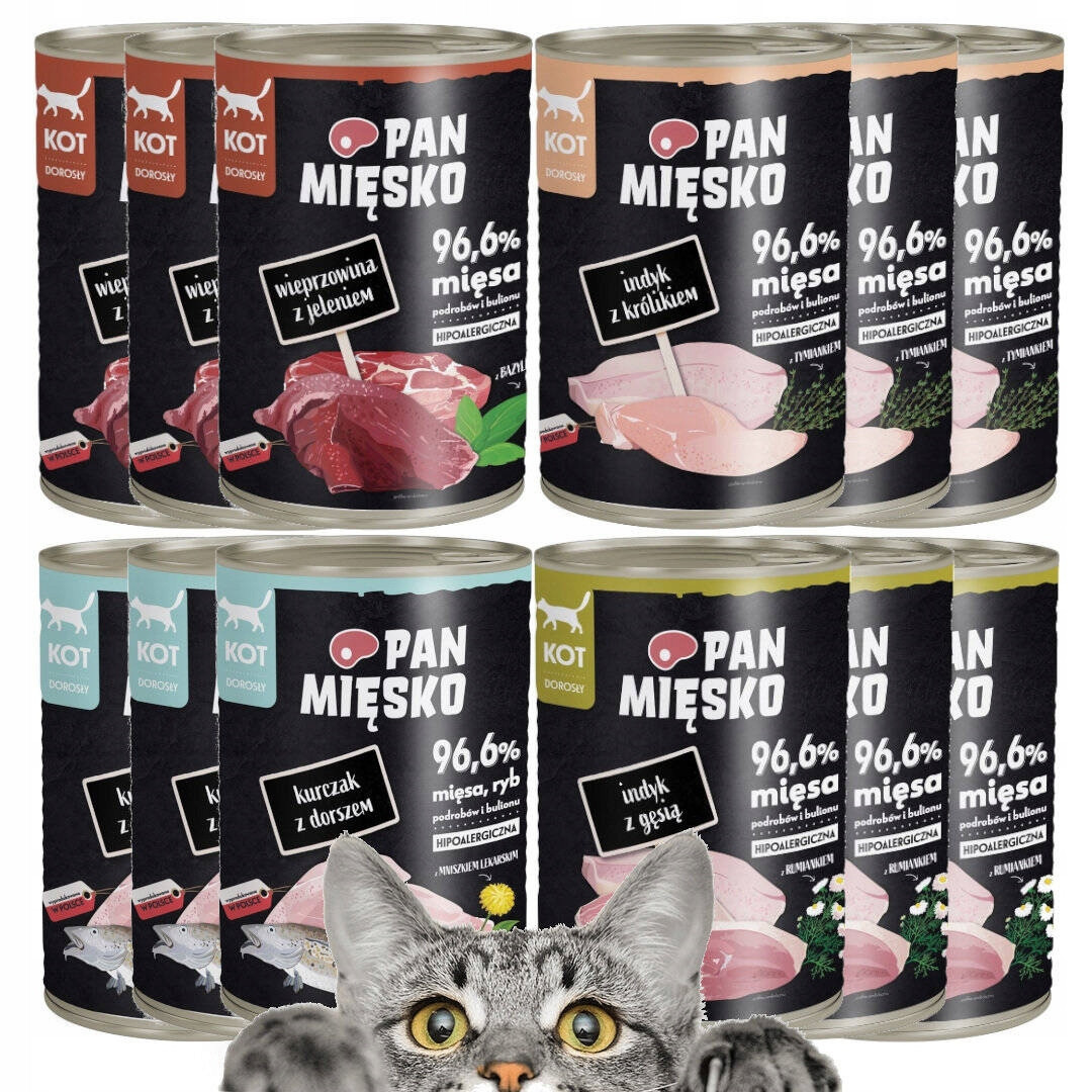 Pan Mięsko Vepřové s jelenem 12x400g Vlhké Krmivo pro dospělé kočky