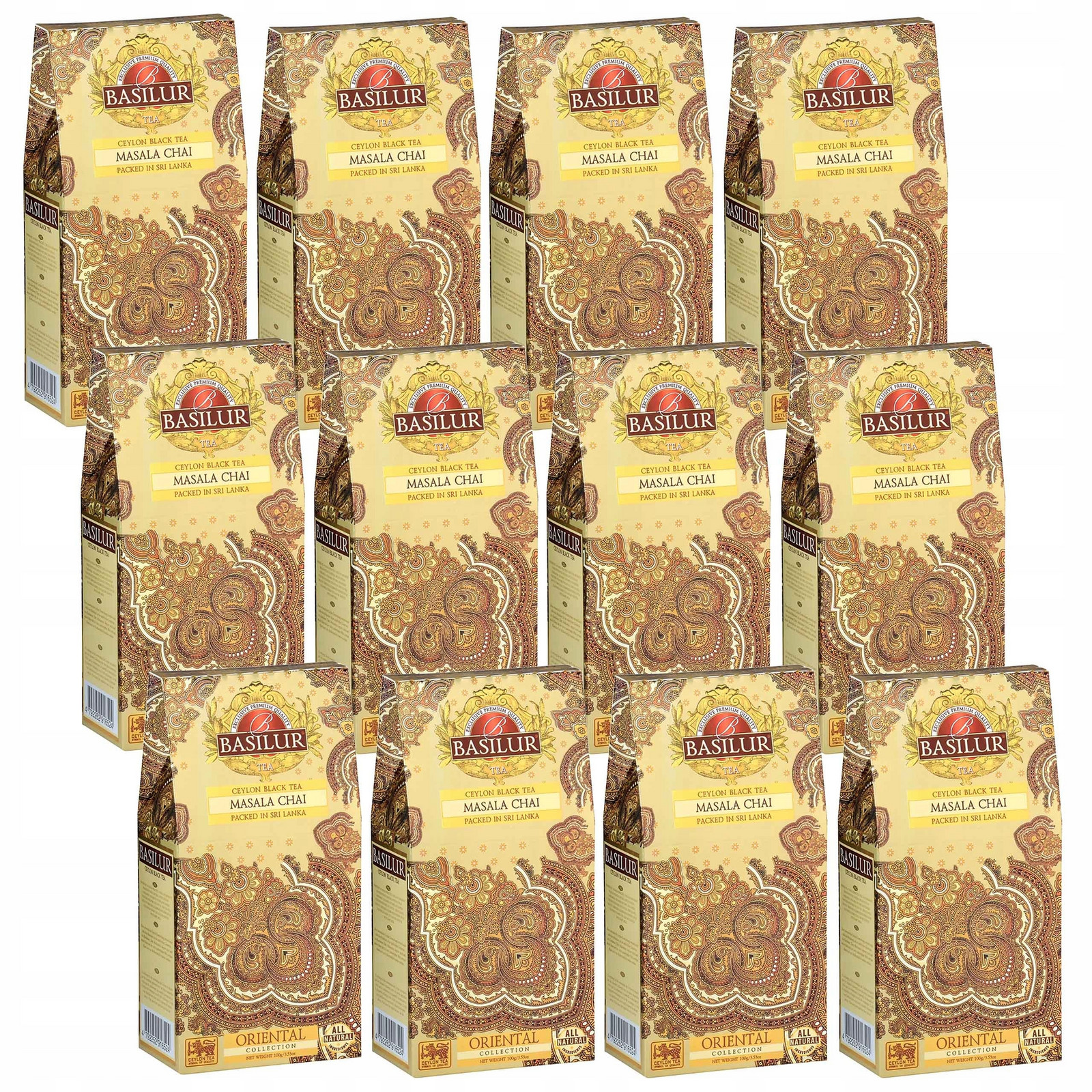 Basilur Masala Chai-Černý listový čaj s vůní koření 100 g x 12