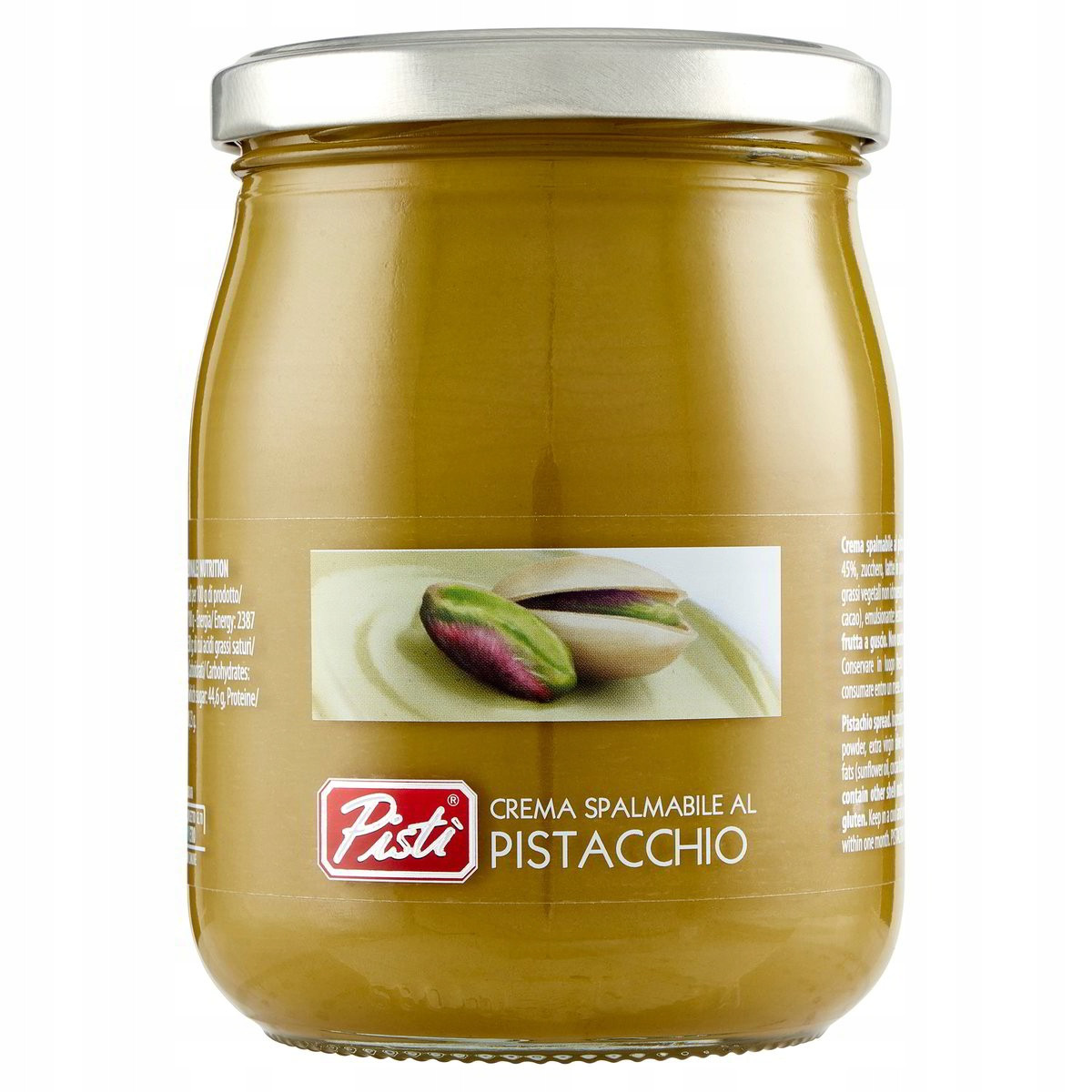2x Pisti Pistacchio pistáciový krém s olivovým olejem 600 g 45% pistácií dárek