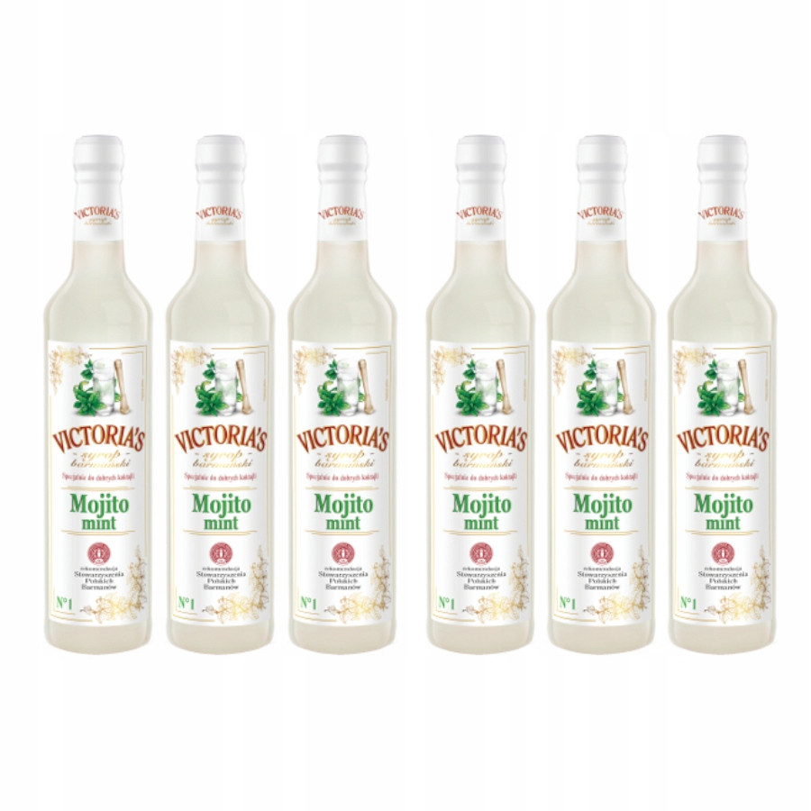 6x Barmanský sirup nápojů a kávy VICTORIA's Mojito 490 ml