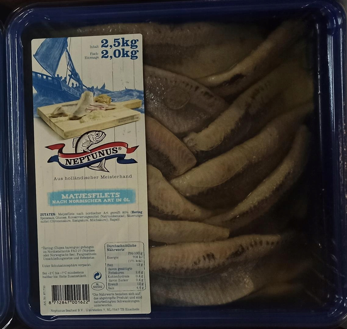 Nizozemské Matjasy V Atlantském Oleji 2 Kg