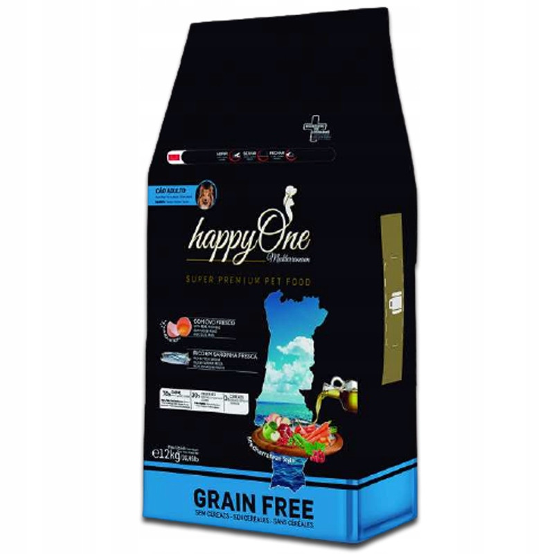 happyOne Mediterraneum Adult Dog bohatá na sardinky 12 kg