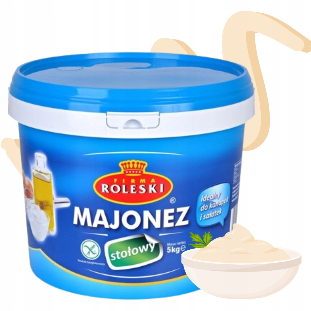 Roleski Stolní majonéza 5kg jemný krémový velký kbelík