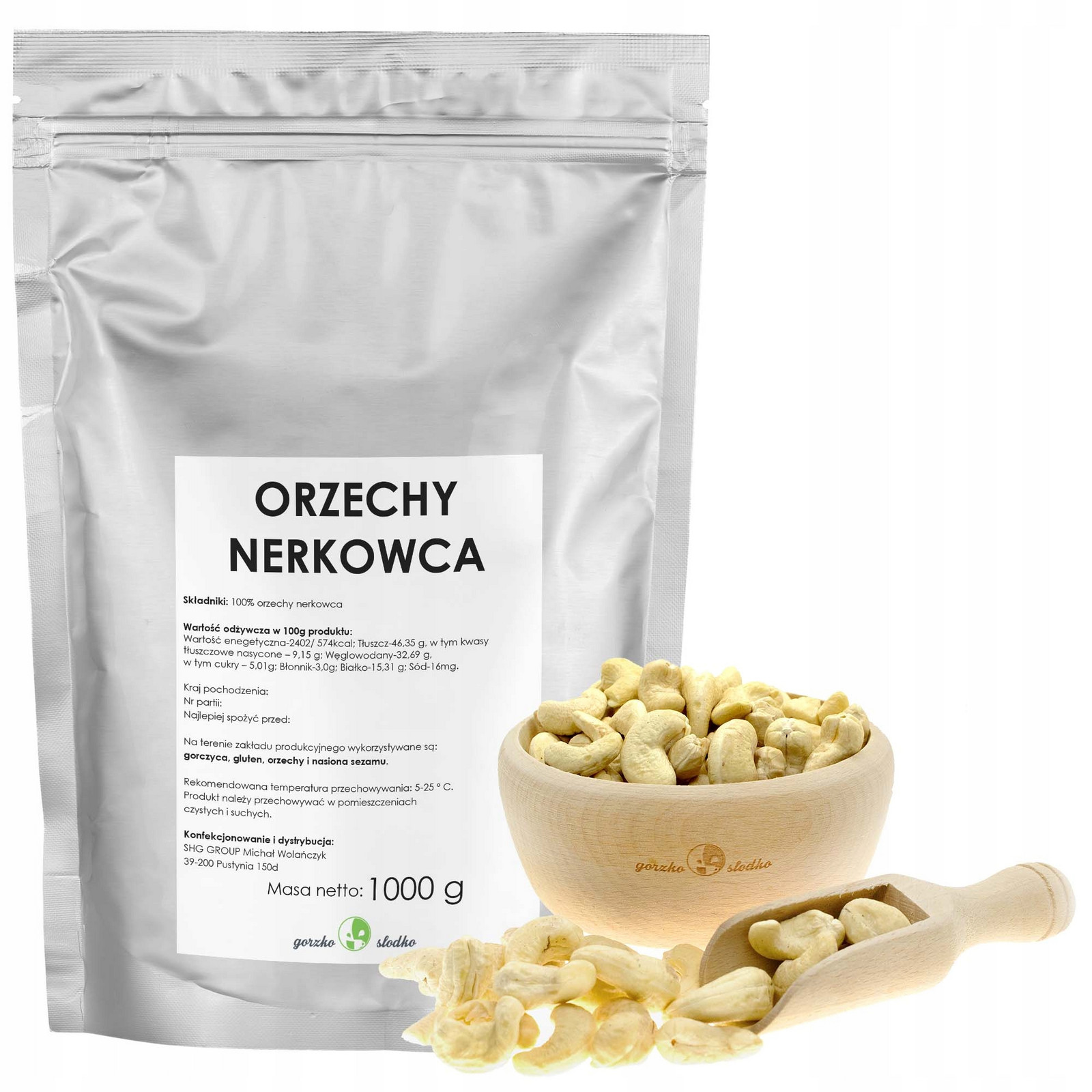 Ořechy Nerkowca nejvyšší kvalita 1kg