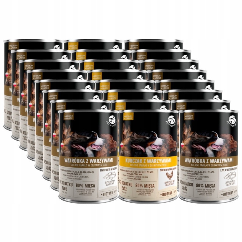 PetRepublic kousky v omáčce s kuřecím masem a zeleninou 24x800g