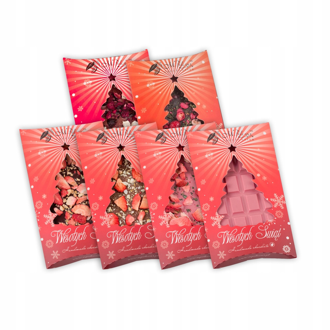 Sada vánočních čokolád: rubín, mléčná, hořká vánoce