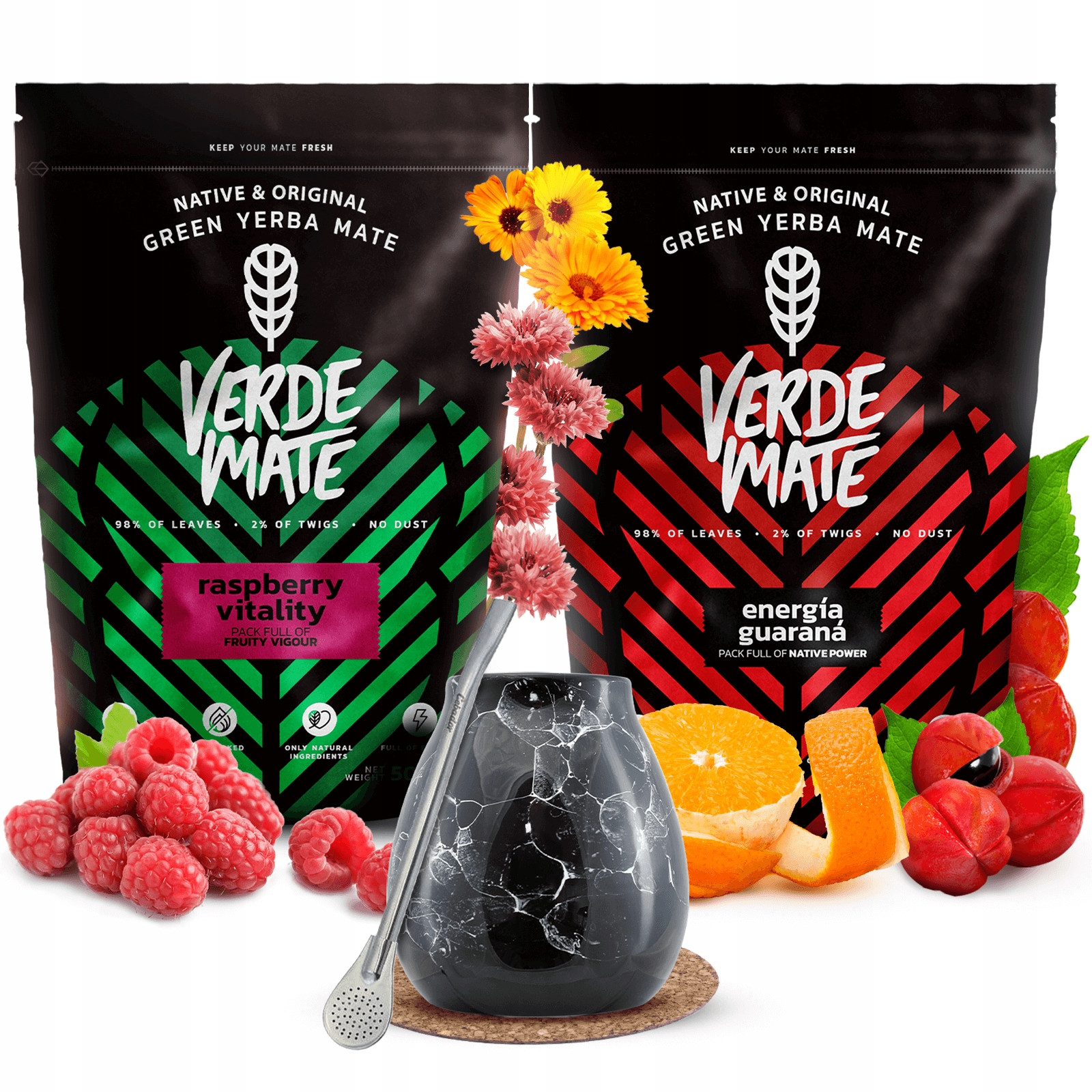 Sada Yerba Verde Mate Energie Raspberry 1 kg
